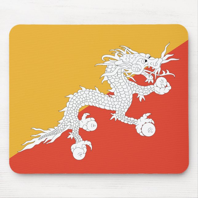 Bhutan Flag Mousepad (Vorne)