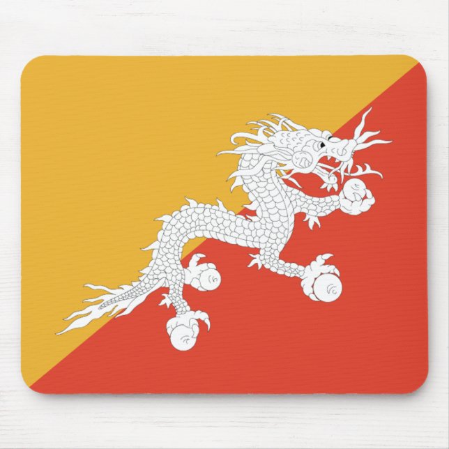 Bhutan Flag Mousepad (Vorne)