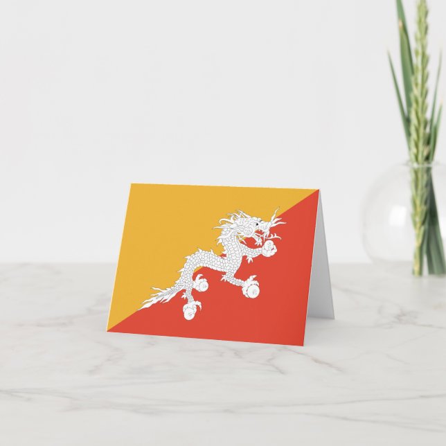 Bhutan Flag Notecard Karte (Vorderseite)