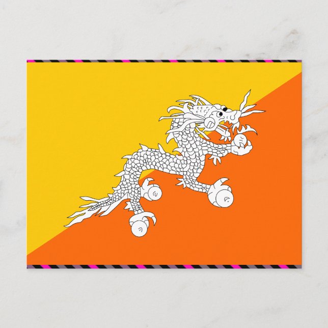 Bhutan Flag Postkarte (Vorderseite)