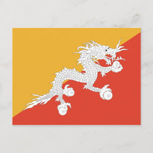 Bhutan Flag Postkarte