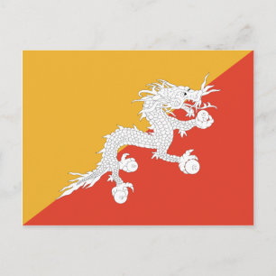 Bhutan Flag Postkarte