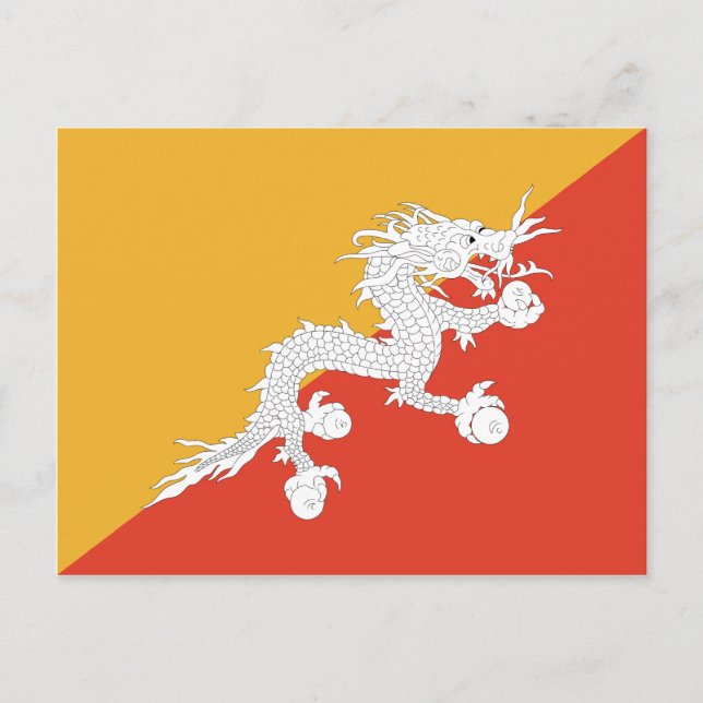 Bhutan Flag Postkarte (Vorderseite)