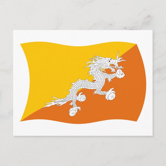Bhutan Flag Postkarte (Vorderseite)