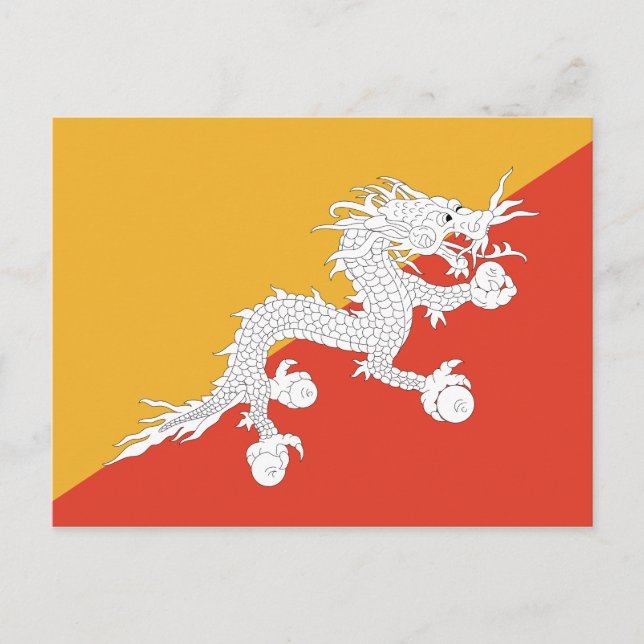 Bhutan Flag Postkarte (Vorderseite)