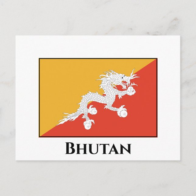 Bhutan Flag Postkarte (Vorderseite)