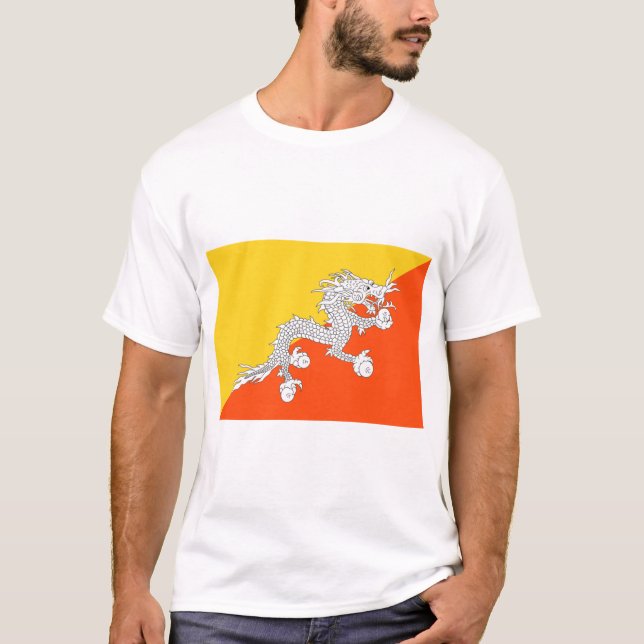 Bhutan Flag T-Shirt (Vorderseite)