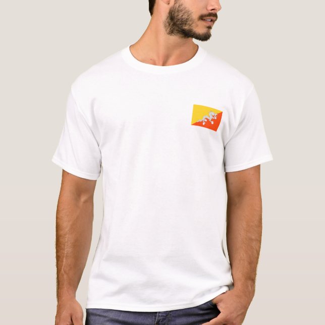 Bhutan Flag T-Shirt, Patriotic T-Shirts (Vorderseite)