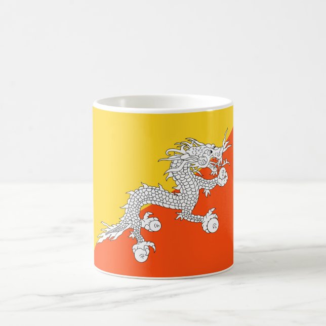 Bhutan Flag-Tasse Kaffeetasse (Mittel)