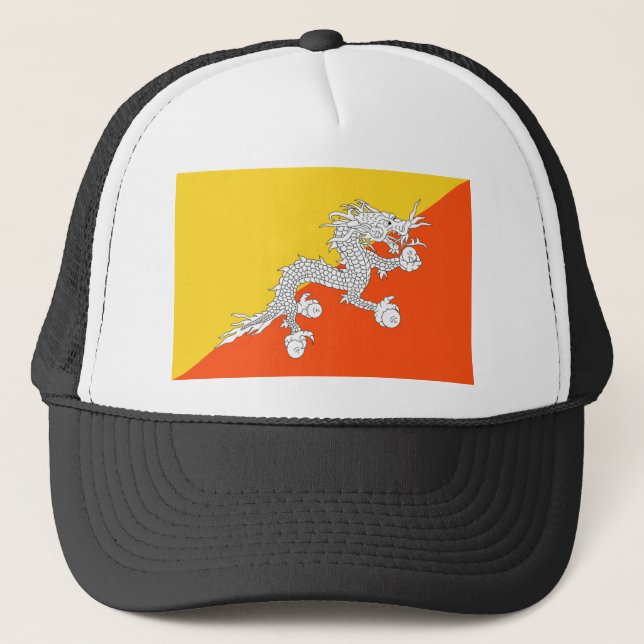 Bhutan Flag Truckerkappe (Vorderseite)