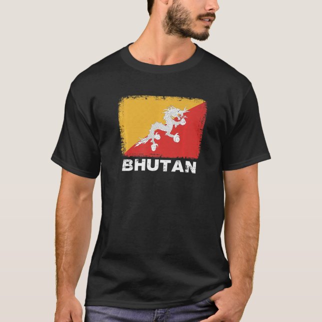 Bhutan Flag unterstützen bhutanische Menschen Frau T-Shirt (Vorderseite)