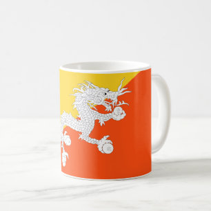 Bhutan-Flagge Kaffeetasse