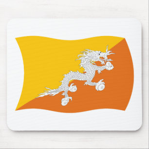 Bhutan-Flagge-Mauspad Mousepad
