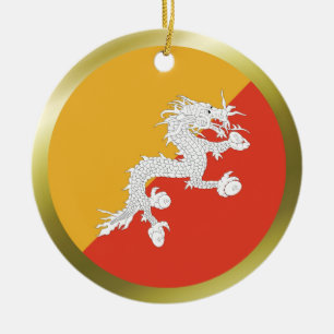 Bhutan-Flaggen-Ornament Keramik Ornament
