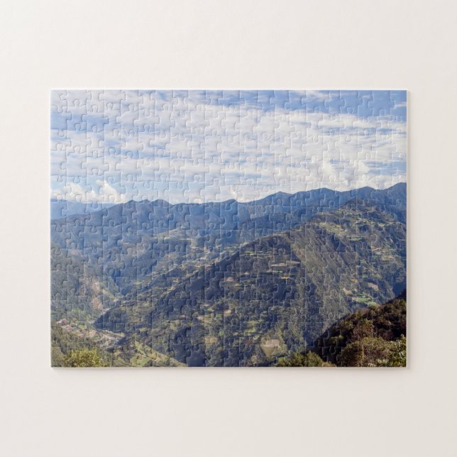 Bhutan friedliche Ostberge - Himalaya Puzzle (Horizontal)