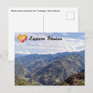 Bhutan friedliche östliche Berge - Himalaja Postkarte