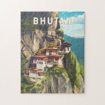 Bhutan Illustration Travel Art Vintag Puzzle<br><div class="desc">Bhutan Vektorgrafik Design. Bhutan,  ein mystisches Königreich im Himalaya,  ist bekannt für seine atemberaubenden Klöster,  atemberaubende Berglandschaften und die tief verwurzelte buddhistische Kultur.</div>