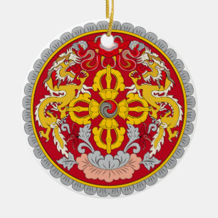 BHUTAN*-, kundenspezifische Weihnachtsverzierung Keramik Ornament