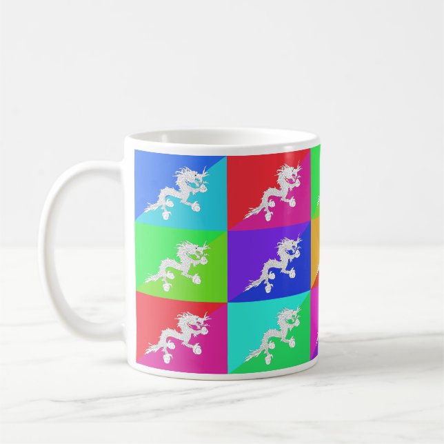 Bhutan Multihue kennzeichnet Tasse (Links)