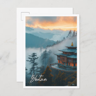Bhutan schöner touristischer Ort Postkarte