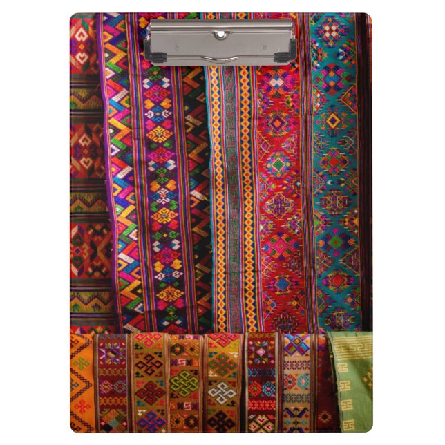 Bhutan-Stoffe zum Verkauf Klemmbrett (Vorderseite)