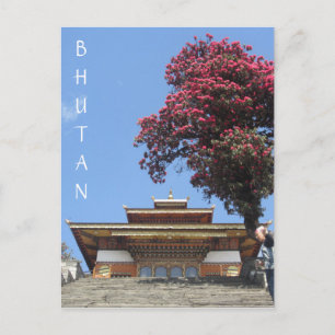 Bhutan-Tempelleben Postkarte