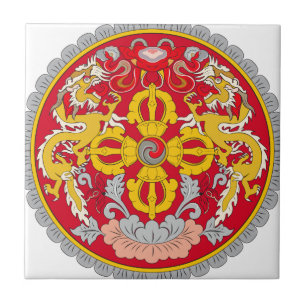 Bhutan-Wappen Fliese