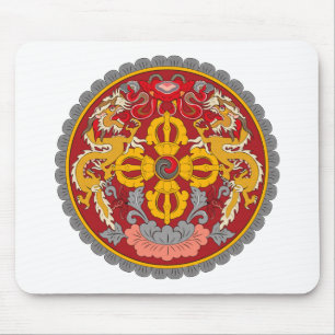 Bhutan-Wappen Mousepad