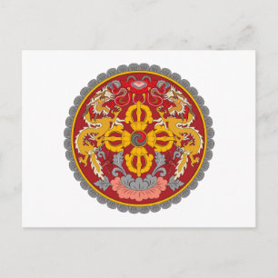 Bhutan-Wappen Postkarte