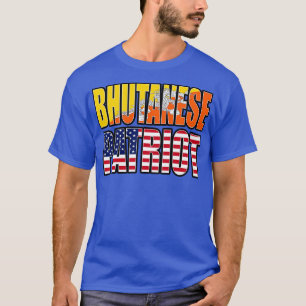 Bhutanese American Patriot Pride Heritage Flag Gif T-Shirt