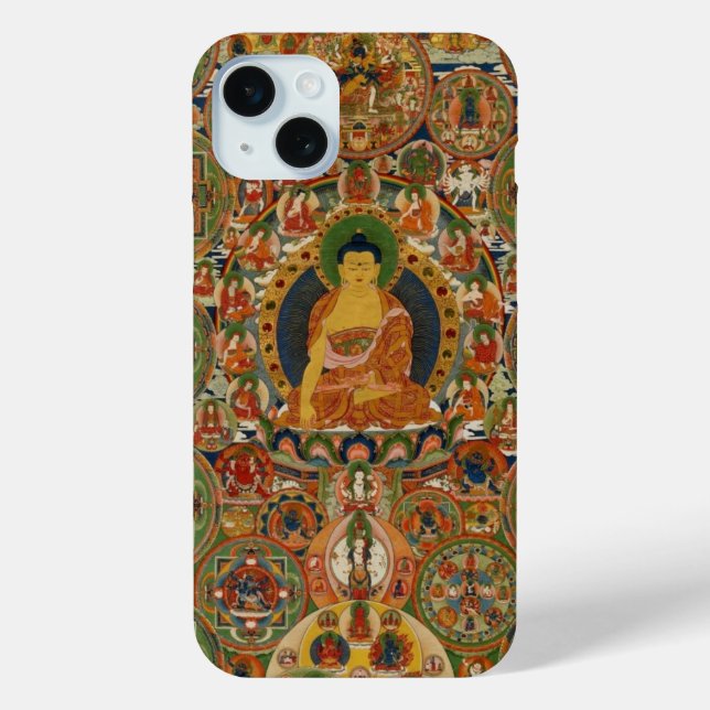 Bhutanese bemalt komplette Mandala Case-Mate iPhone Hülle (Rückseite)
