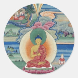 Bhutanese bemalt komplette Mandala Runder Aufkleber