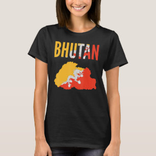 Bhutanese Bhutan Landkarte T-Shirt