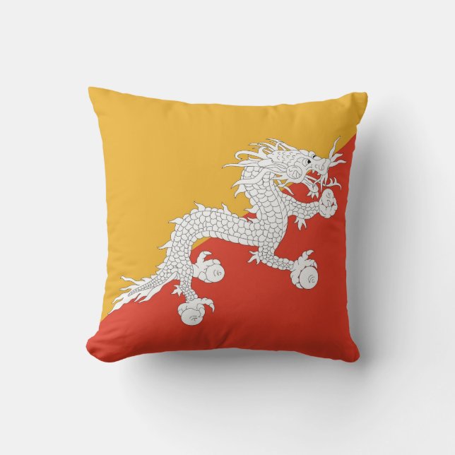 Bhutanese Flag American MoJo Pillow Kissen (Vorderseite)