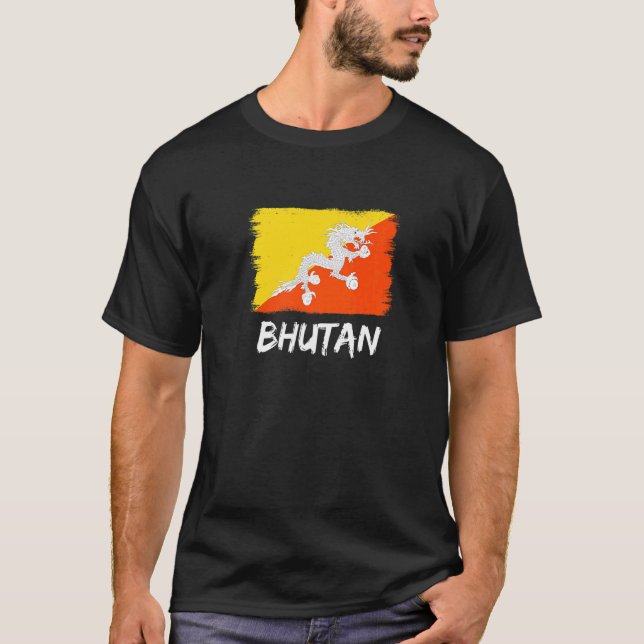 Bhutanese Flag Bhutan T-Shirt (Vorderseite)