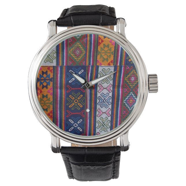 Bhutanese Textile Armbanduhr (Vorderseite)