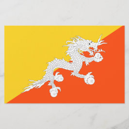 Bhutanische Flagge (Bhutan) (Donnerdrache) Briefpapier