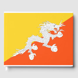 Bhutanische Flagge (Bhutan) (Donnerdrache) Gästebuch