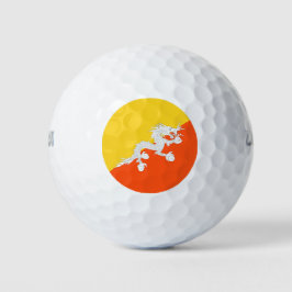 Bhutanische Flagge (Bhutan) (Donnerdrache) Golfball