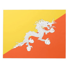 Bhutanische Flagge (Bhutan) (Donnerdrache) Notizblock