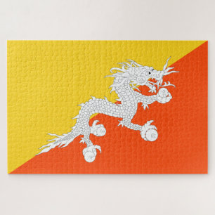 Bhutanische Flagge (Bhutan) (Donnerdrache) Puzzle