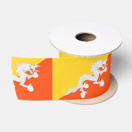 Bhutanische Flagge (Bhutan) (Donnerdrache) Satinband