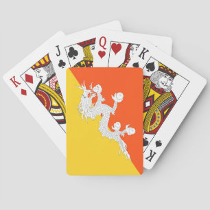 Bhutanische Flagge (Bhutan) (Donnerdrache) Spielkarten