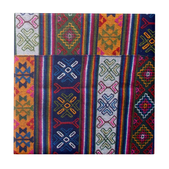 bhutanisches Textil Fliese (Vorderseite)