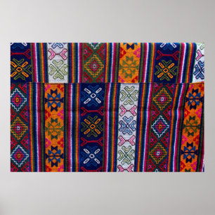 bhutanisches Textil Poster