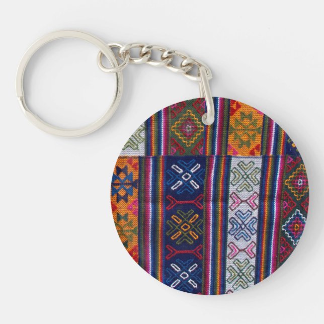 bhutanisches Textil Schlüsselanhänger (Vorderseite)