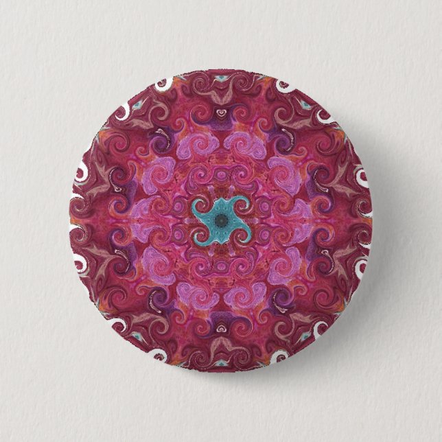 Bhuvaneshwari Yantra Mandala-Knopf Button (Vorderseite)