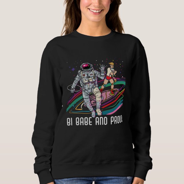 Bi Babe And Proud Bisexual Rainbow Pride Bisexuali Sweatshirt (Vorderseite)
