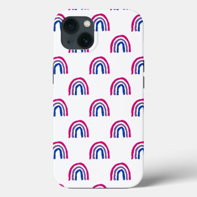 Bi Bisexual Pride Painted Crayon Rainbow Case-Mate iPhone Hülle (Rückseite)