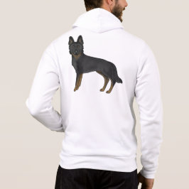 Bi-Black German Shepherd Cartoon GSD Dog Zeichnend Hoodie